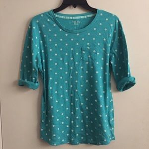 Teal Polka Dots Shirt